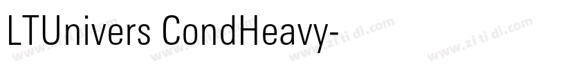 LTUnivers CondHeavy字体转换
